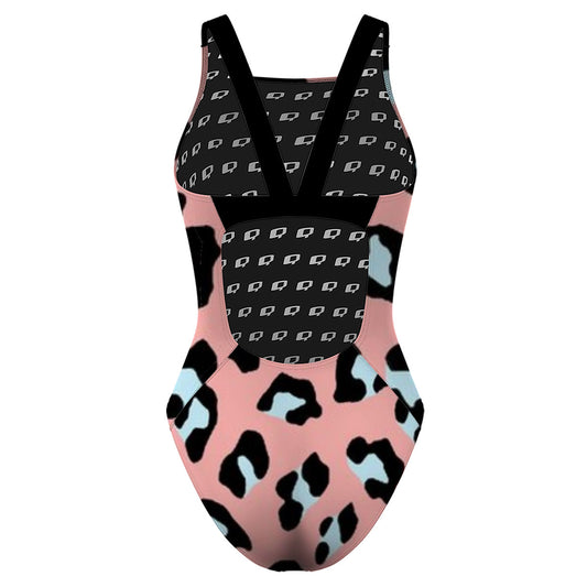 Peachy Leopard - Classic Strap Swimsuit