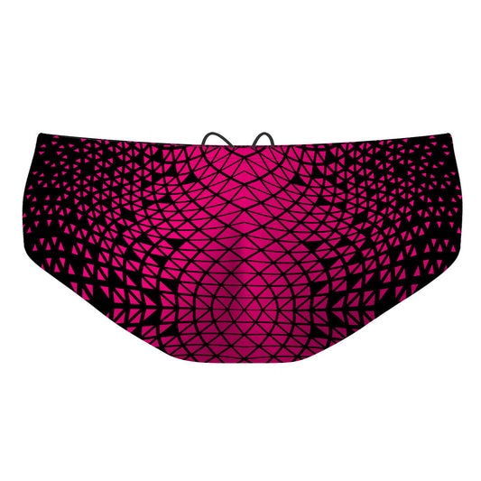Black/ Pink Geometry - Classic Brief Swimsuit