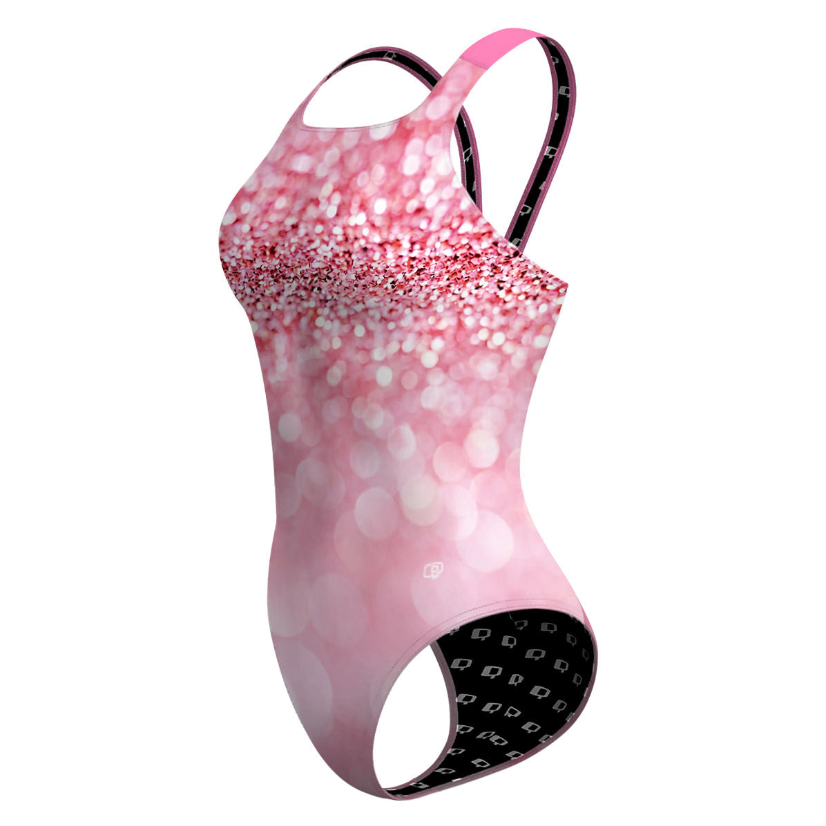 Rosé Glitter - Classic Strap Swimsuit