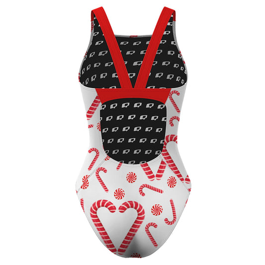 Candy Canes - Classic Strap Swimsuit