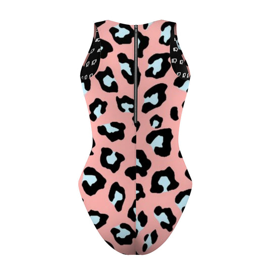 Peachy Leopard - Women's Waterpolo Swimsuit Classic Cut