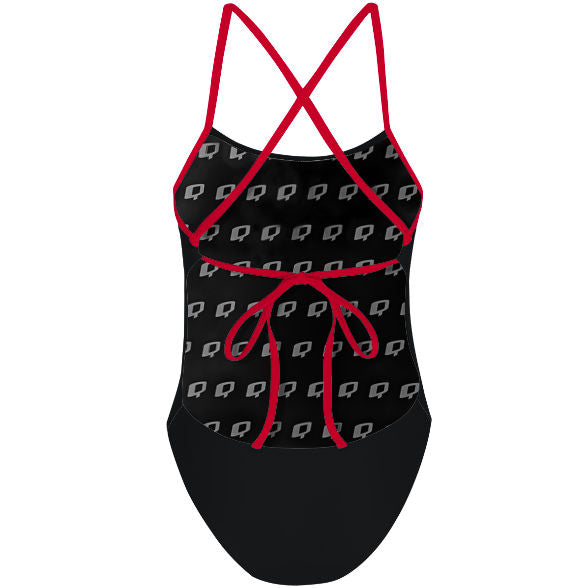 Grecia - Solid Tieback One Piece Swimsuit - PERSONALIZED