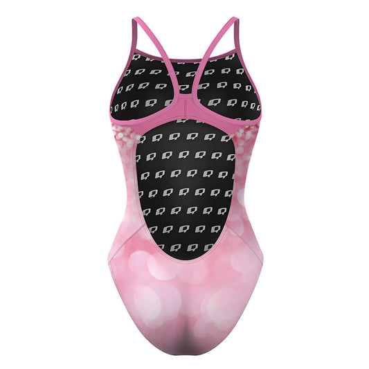 Rosé Glitter - Skinny Strap Swimsuit