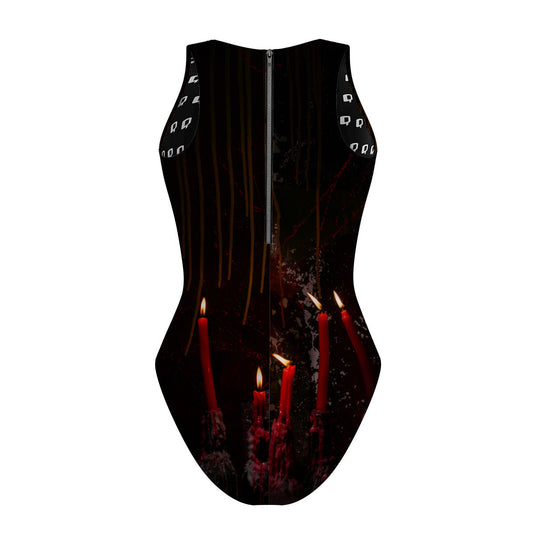 Catrina in Red - Women's Waterpolo Swimsuit Classic Cut