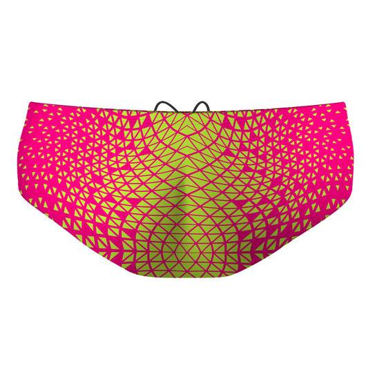 Pink/ Lime Green Geometry - Classic Brief Swimsuit