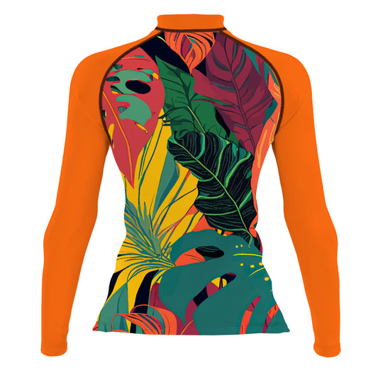 Monsteras Dream - Women's Surf UPF50+ Long Sleeve Rash Guard