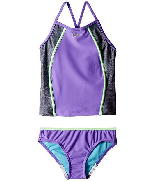 Traje para niña Heather Splice Tankini Speedo