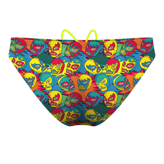 Comic Wrestling Masks - Waterpolo Brief Swimsuit