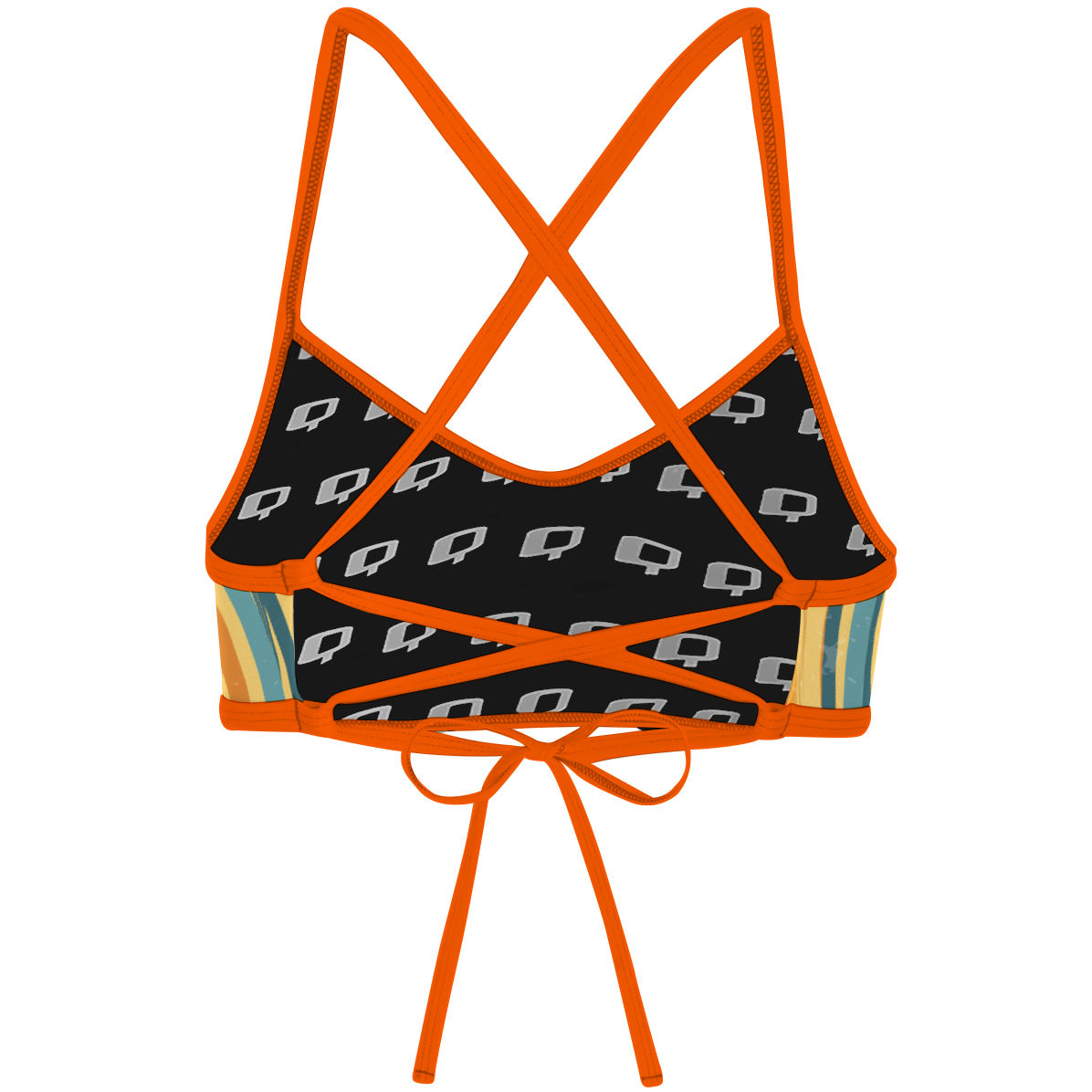 Blue and Yellow Sunset - Ciara Tieback Bikini Top