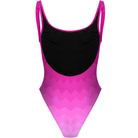 Pink Waves - High Hip One Piece Swimsuit