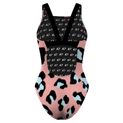 Peachy Leopard - Classic Strap Swimsuit