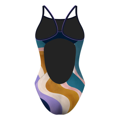 Retro Wave - Traje de baño Skinny strap
