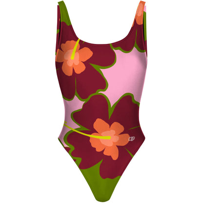 Hibiscus - Traje de Baño High Hip de una pieza