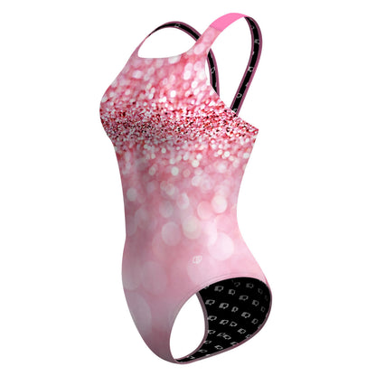 Rosé Glitter - Classic Strap Swimsuit