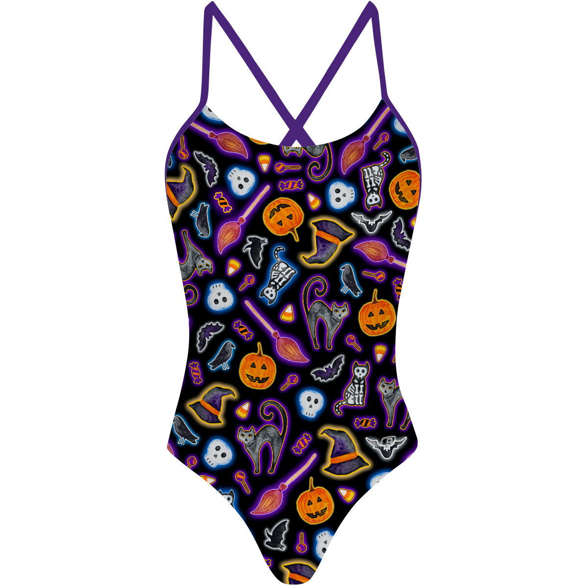 Halloween Trick or Treat - Traje de Baño Tieback de Una pieza