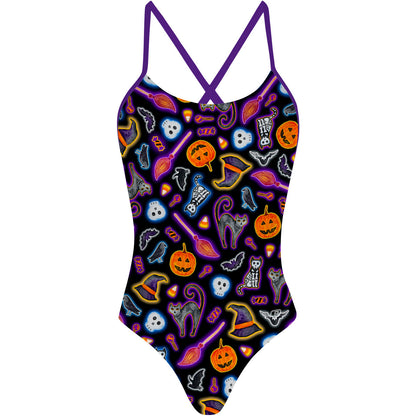 Halloween Trick or Treat - Traje de Baño Tieback de Una pieza