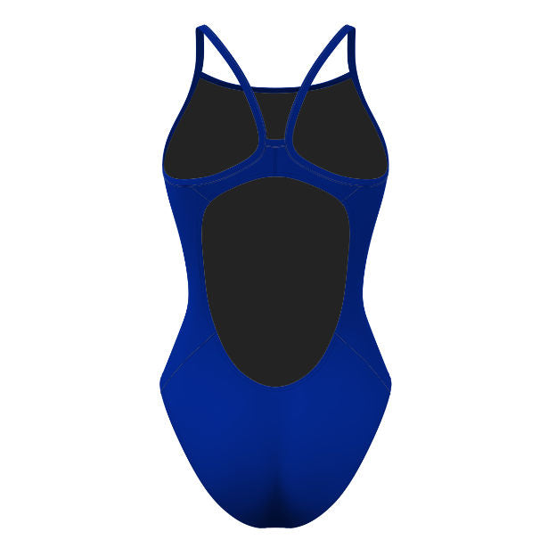 AZUL - Traje de Baño Skinny Strap Sólido - PERSONALIZADO