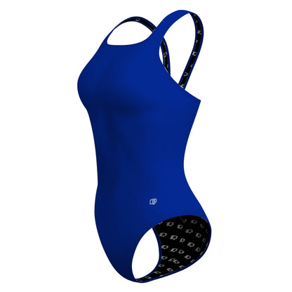 Solid Royal Blue - Solid Classic Strap Swimsuit