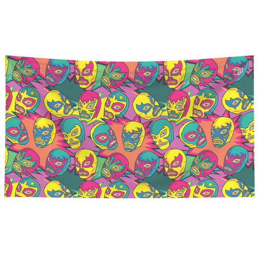Comic Wrestling Masks - Microfiber Swim Towel