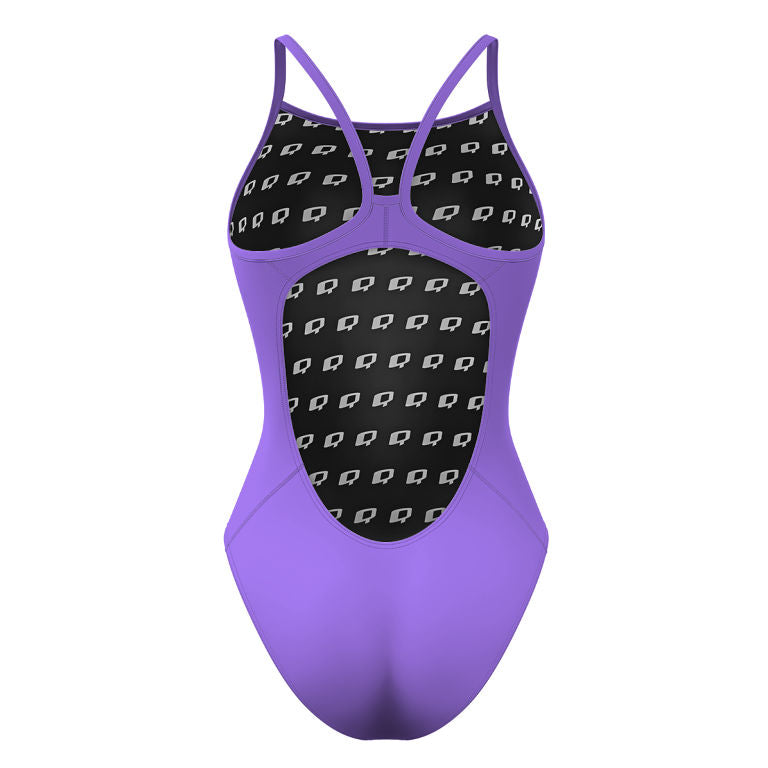 LILA SOLIDO - Solid Skinny Strap Swimsuit - PERSONALIZED