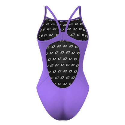 LILA SOLIDO - Solid Skinny Strap Swimsuit - PERSONALIZED