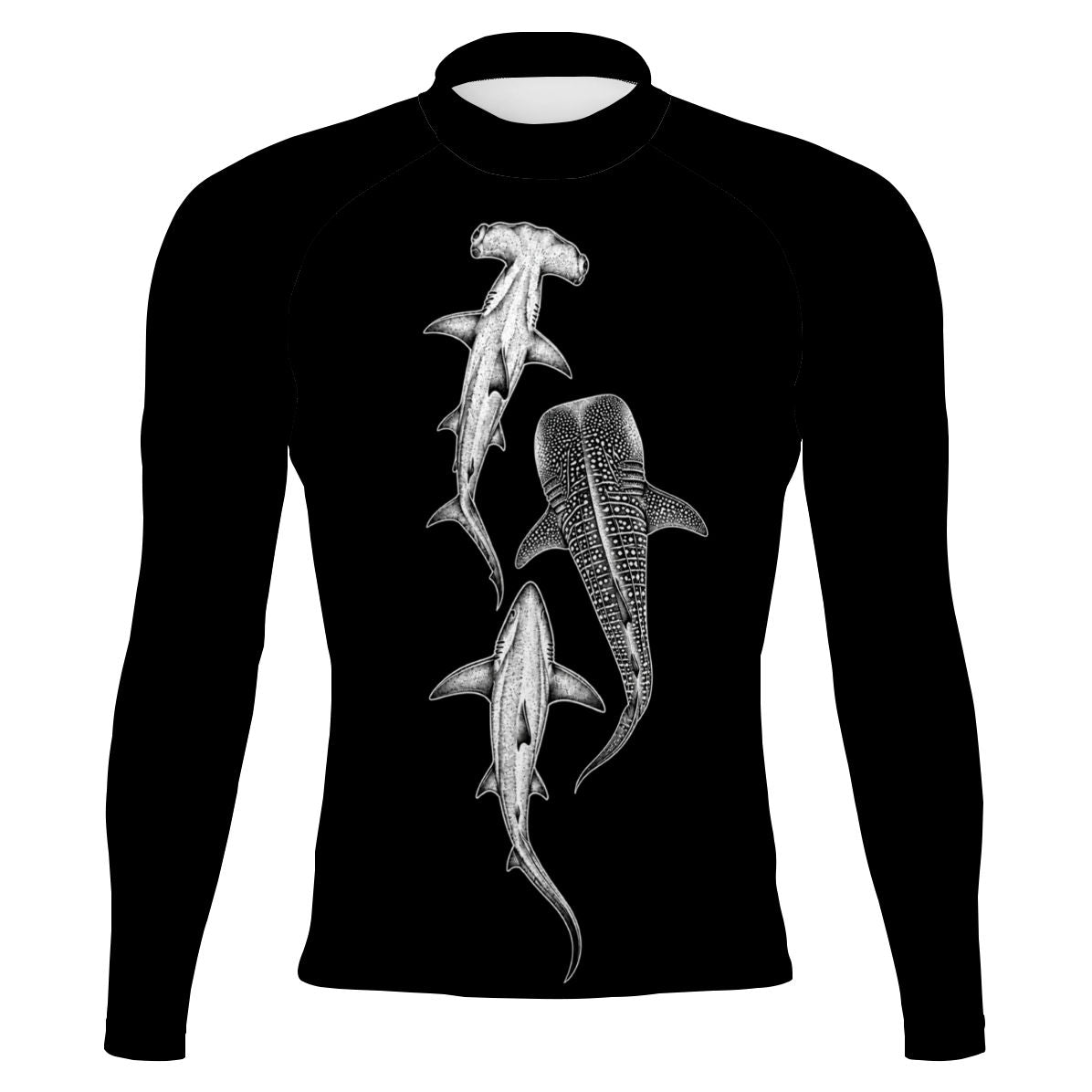 hombre - Surf Rash Guard UPF50+ de Manga Larga para Hombre