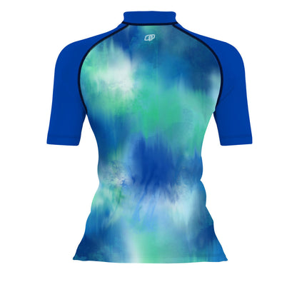 Ethereal watercolor - Surf Rash Guard UPF50+ de Manga Corta para Mujer