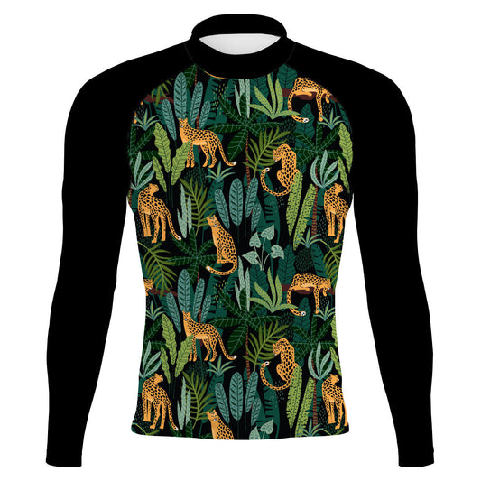 Jaguar jungle - Men's Surf UPF50+ Long Sleeve Rash Guard