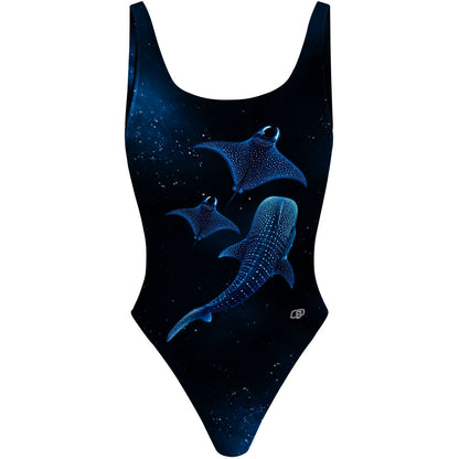 MANTA + BALLENA - Traje de Baño High Hip de una pieza