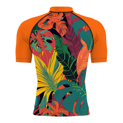 Monsteras Dream - Men's Surf UPF50+ Short Sleeve Rash Guard