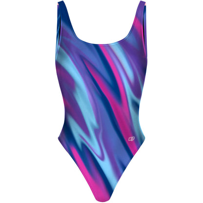 Amorphous Blur - Traje de Baño High Hip de una pieza
