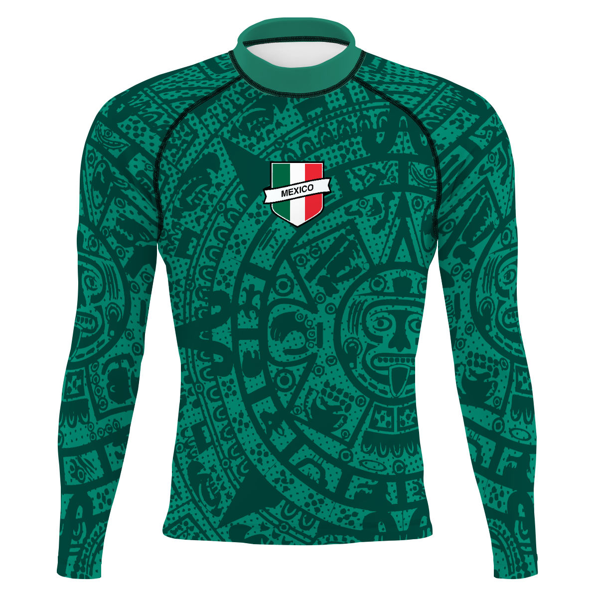 México 26 - Surf Rash Guard UPF50+ de Manga Larga para Hombre