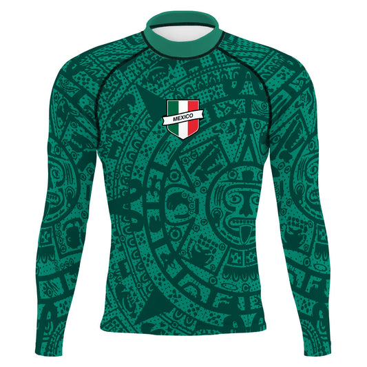 México 26 - Surf Rash Guard UPF50+ de Manga Larga para Hombre
