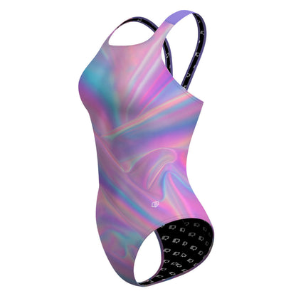 Holographic Swim - Classic Strap Swimsuit