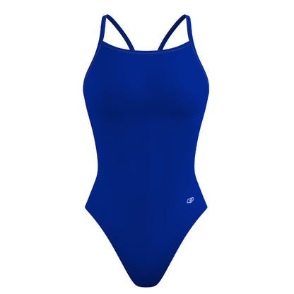 AZUL REY SOLIDO - Solid Skinny Strap Swimsuit - PERSONALIZED