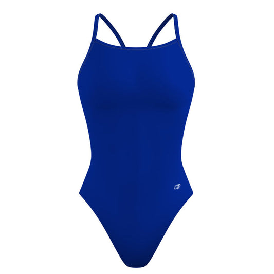 AZUL REY SOLIDO - Solid Skinny Strap Swimsuit - PERSONALIZED