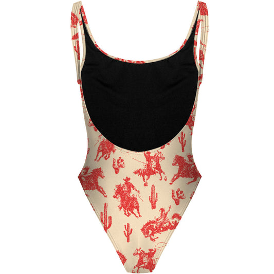 Cowboy Desert - Traje de Baño High Hip de una pieza