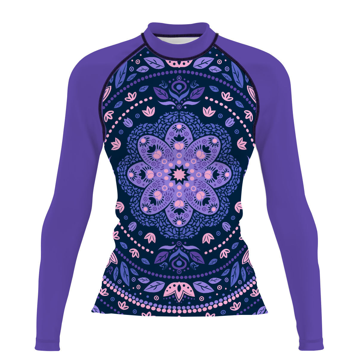 Delicated Mandala - Surf Rash Guard UPF50+ de Manga Larga para Mujer