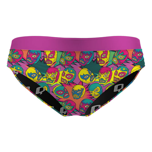 Comic Wrestling Mask - Classic Sports  Bikini Bottom