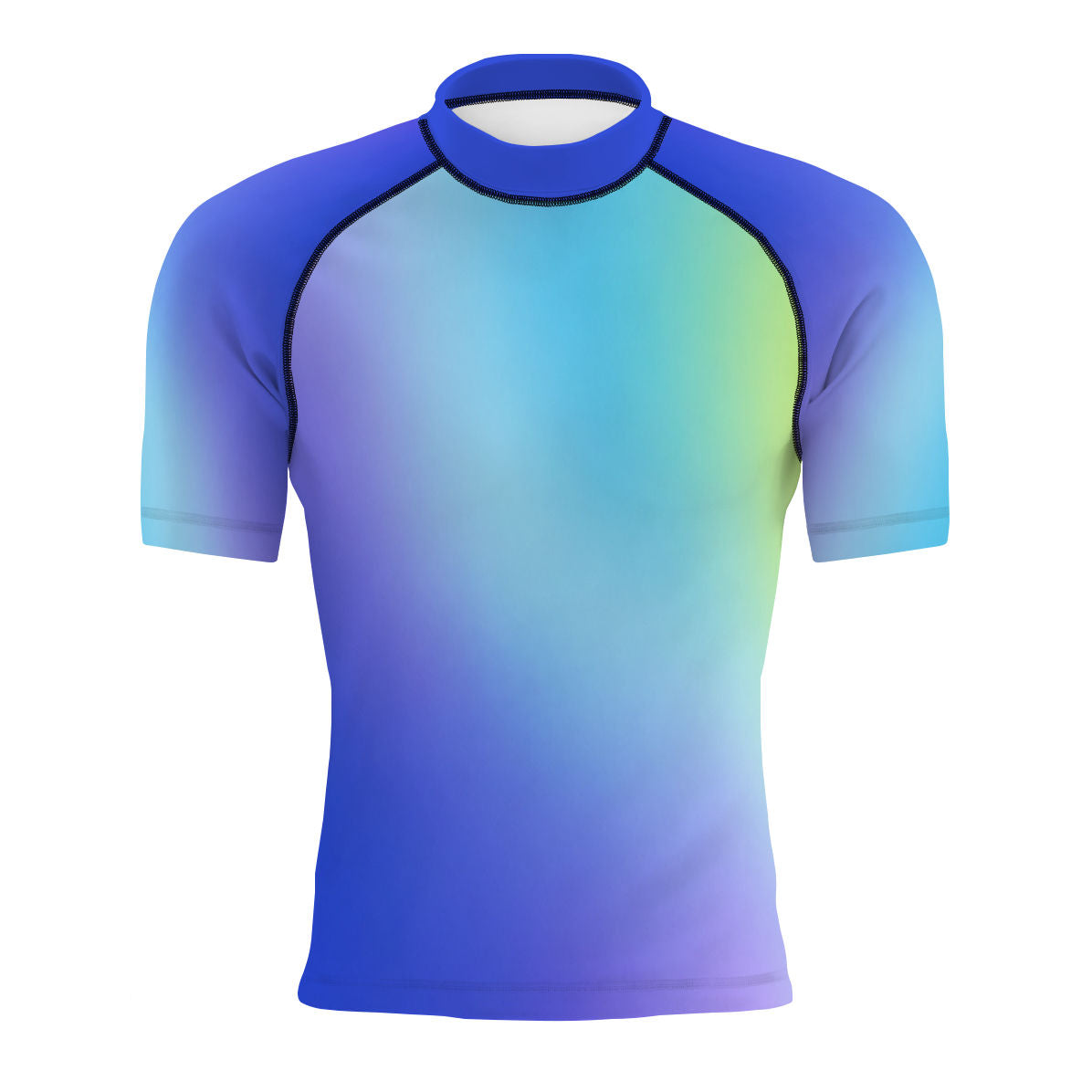 Fade Lagoon - Surf Rash Guard UPF50+ de Manga Corta para Hombre
