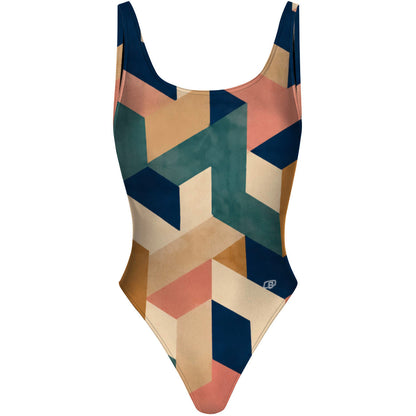 Blocks - Traje de Baño High Hip de una pieza