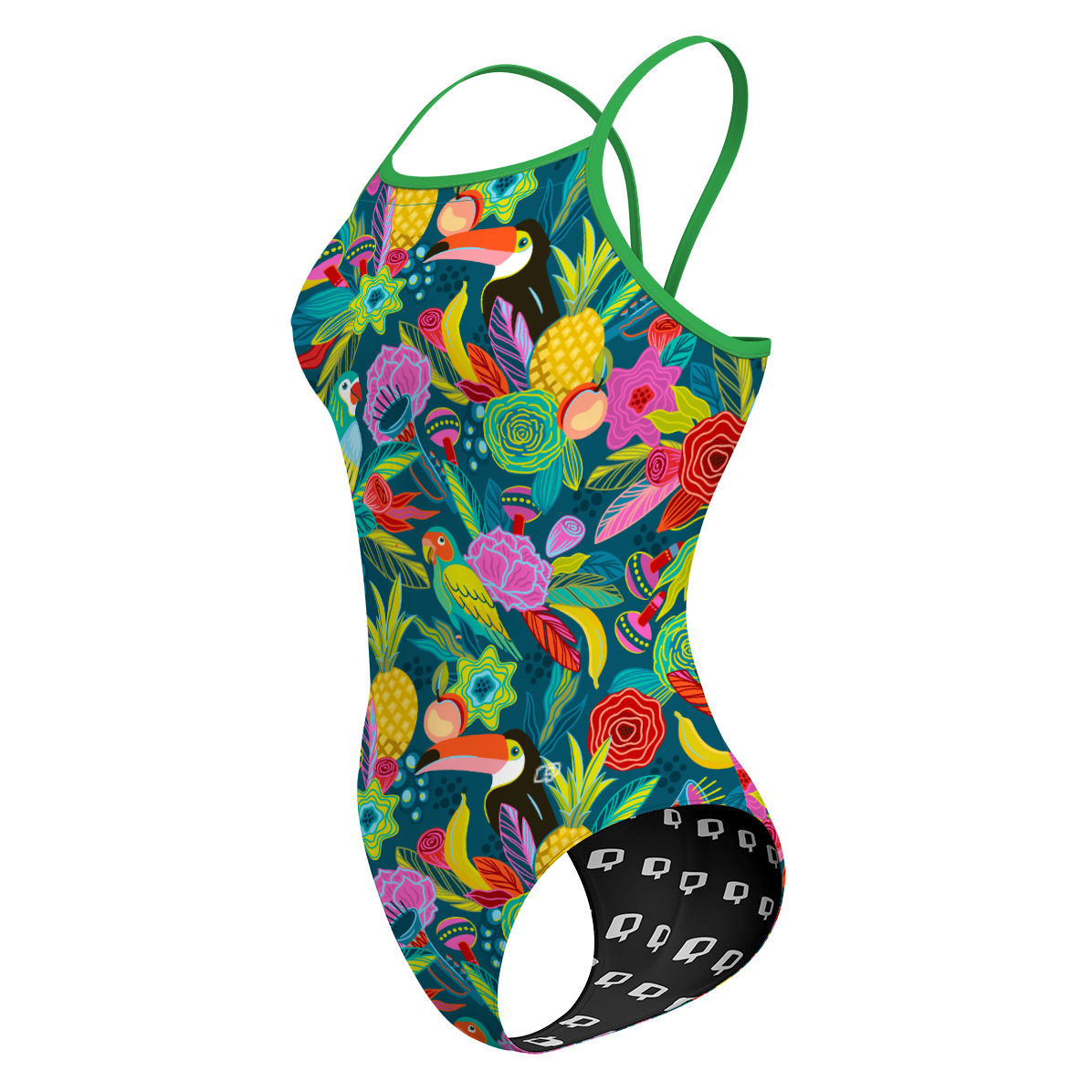 Vibrant Toucan - Sunback Tank Swimsuit