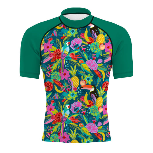 Vibrant Toucan - Men's Surf UPF50+ Short Sleeve Rash Guard