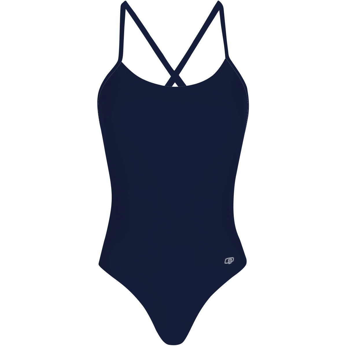 Solid Navy - Solid Tieback One Piece Swimsuit