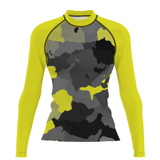 Abstract- Women's Surf UPF50+ Long Sleeve Rash Guard