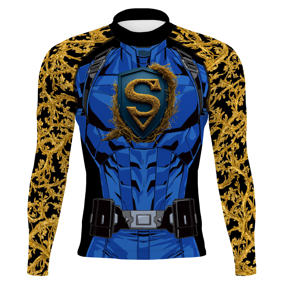 Sargaman - Surf Rash Guard UPF50+ de Manga Larga para Hombre