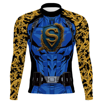 Sargaman - Surf Rash Guard UPF50+ de Manga Larga para Hombre