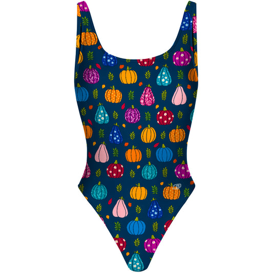Groovy Gourds - Traje de Baño High Hip de una pieza