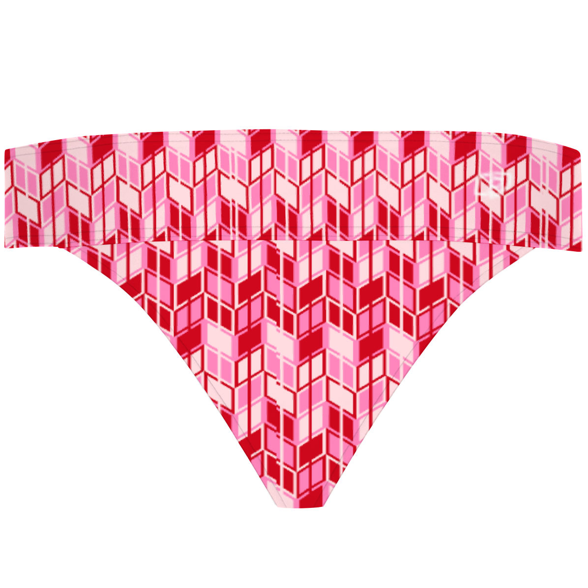 Red Ikat - Bikini Bottom Demi Cheeky