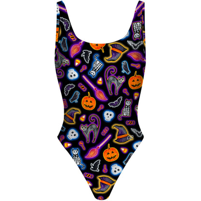 Halloween Trick or Treat - Traje de Baño High Hip de una pieza
